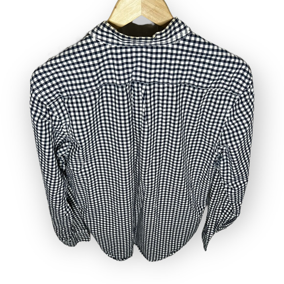 Gap Men Classic Cabin Blue & White Checked Vintage Wash Button-Up Shirt M - Picture 8 of 11